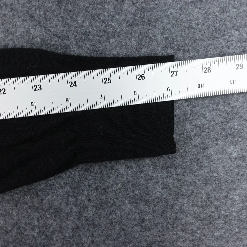 Burberry Uniform V-Neck Sweater Men's XL TB Monogram Wool Black